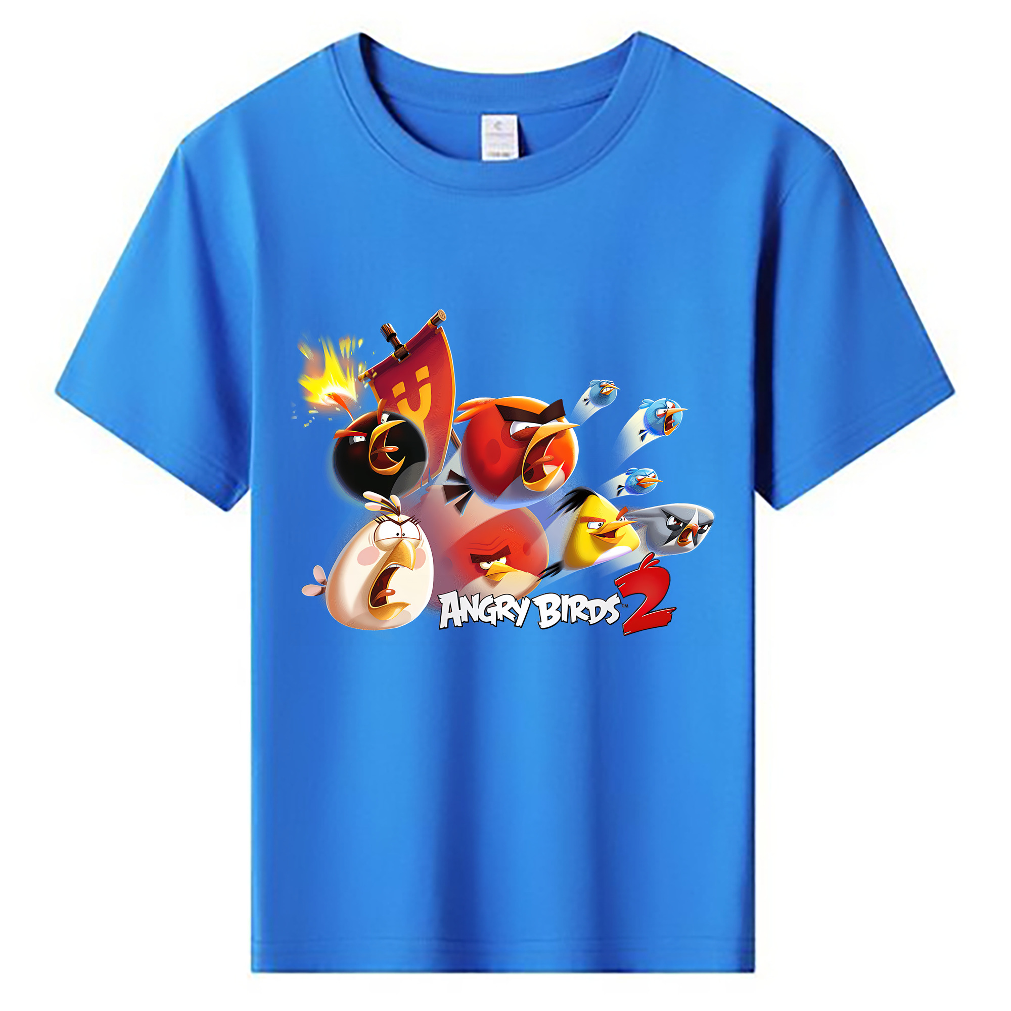 （画像用） Angry Birds アングリーバード 綿100％キッズTシャツ（フロントプリント）